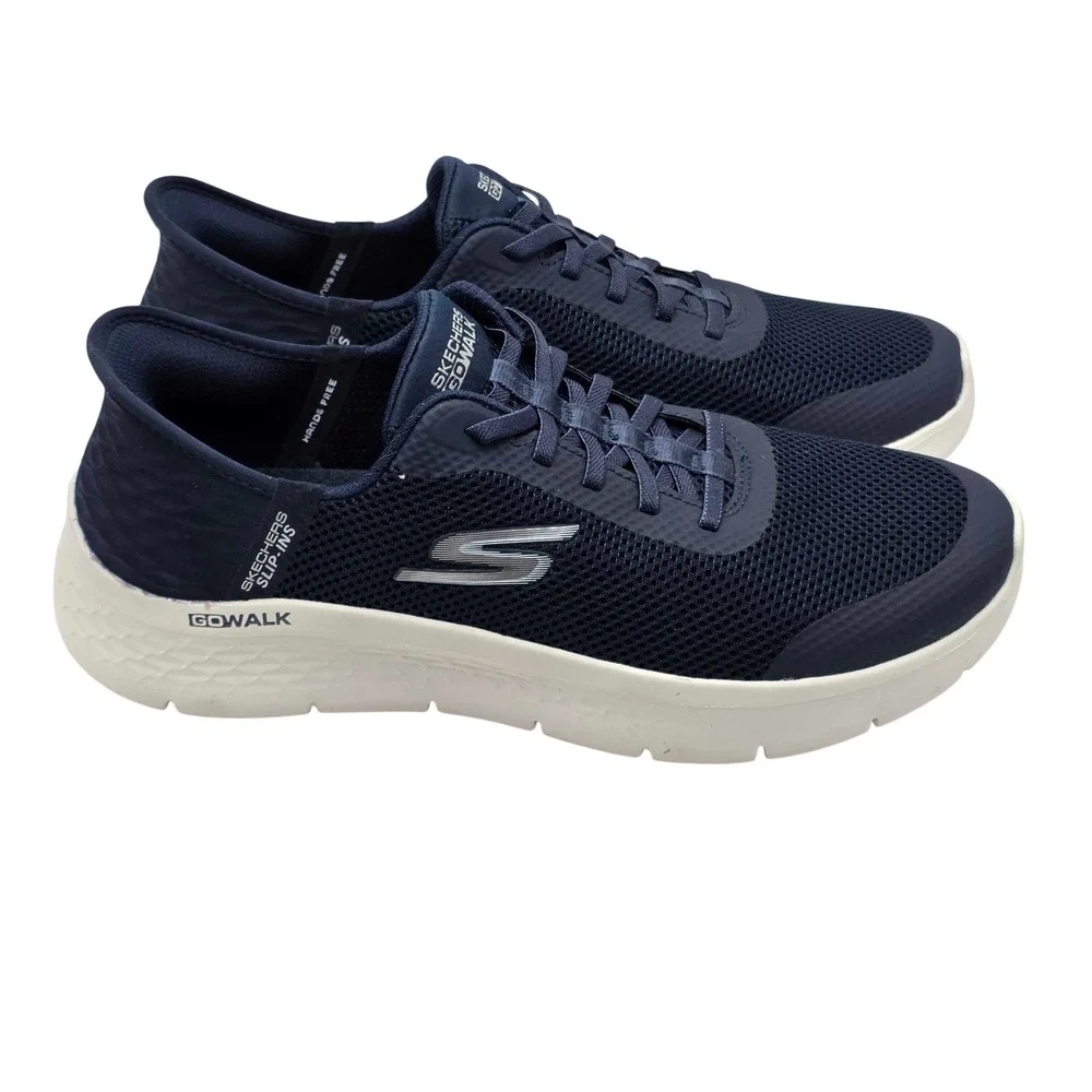 Skechers GOWALK Flex Slip-Ins Grand Entry Sneakers Womens Size 11 Navy White NEW